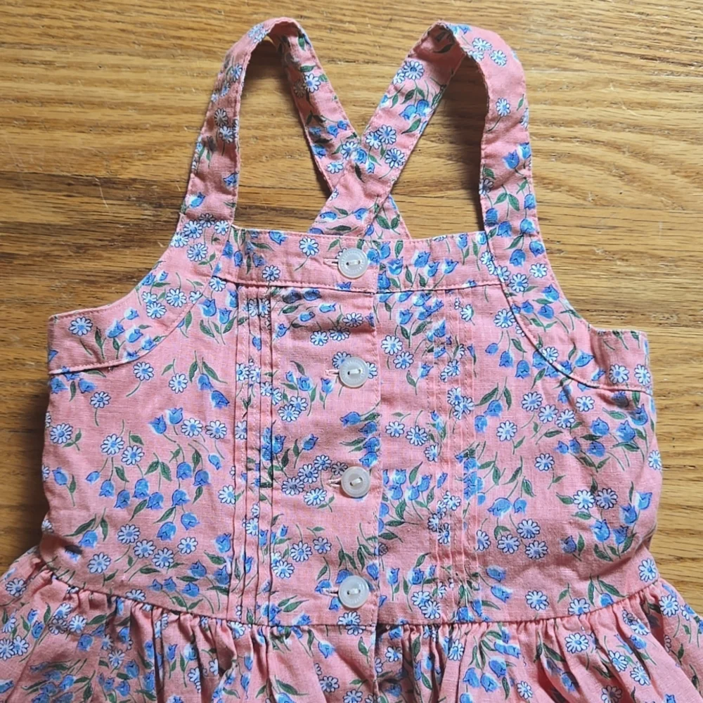 Ralph Lauren Polo Country floral print linen blend button-front halter dress
